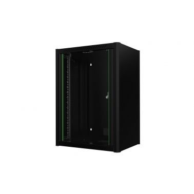 Lanview RWM16U45BL rack cabinet 16U Wall mounted rack Black