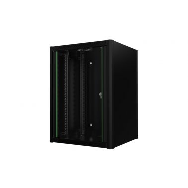 Lanview RWM16U56BL rack cabinet 16U Wall mounted rack Black