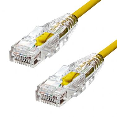 ProXtend Ultra Slim CAT6A U/UTP CU LSZH Ethernet Cable Yellow 25CM