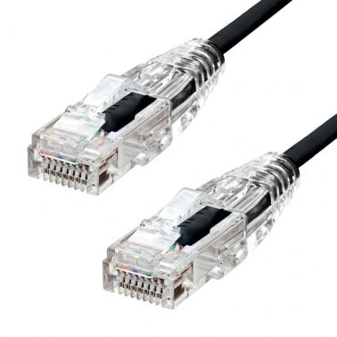 ProXtend Ultra Slim CAT6A U/UTP CU LSZH Ethernet Cable Black 20CM