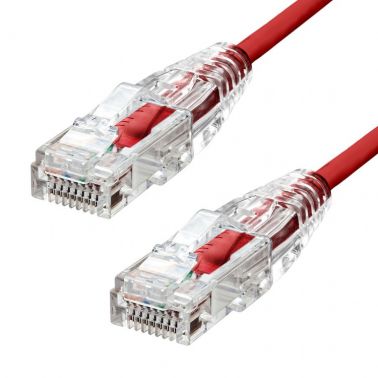 ProXtend Ultra Slim CAT6A U/UTP CU LSZH Ethernet Cable Red 30CM