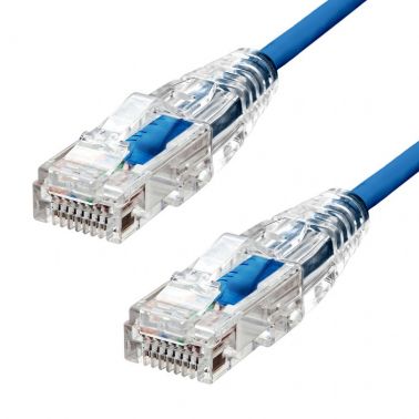 ProXtend Ultra Slim CAT6A U/UTP CU LSZH Ethernet Cable Blue 50CM