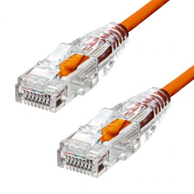 ProXtend Ultra Slim CAT6A U/UTP CU LSZH Ethernet Cable Orange 2M