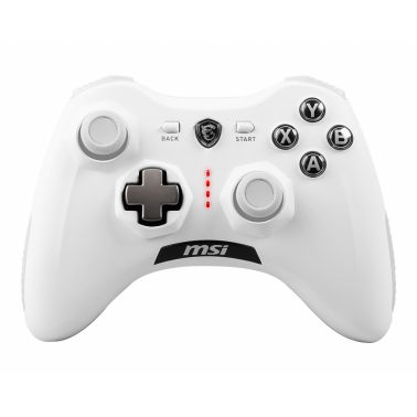 MSI FORCE GC30 V2 WHITE Wireless Gaming Controller 'PC and Android ready, Upto 8 hours battery usage, adjustable D-Pad cover, Dual vibration motors, Ergonomic design'