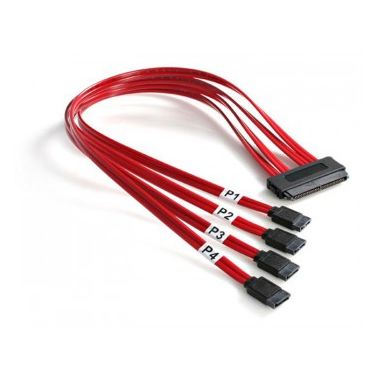 StarTech.com 50cm Serial Attached SCSI SAS Cable - SFF-8484 to 4x SATA