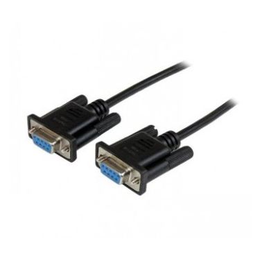 StarTech.com 1m Black DB9 RS232 Serial Null Modem Cable F/F