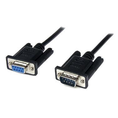 StarTech.com 1m Black DB9 RS232 Serial Null Modem Cable F/M