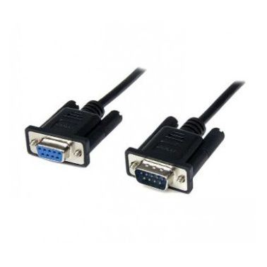 StarTech.com 2m Black DB9 RS232 Serial Null Modem Cable F/M