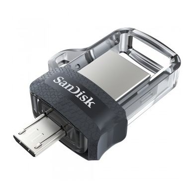 Sandisk Ultra Dual m3.0 USB flash drive 16 GB USB Type-A / Micro-USB 3.2 Gen 1 (3.1 Gen 1) Black,Silver,Transparent