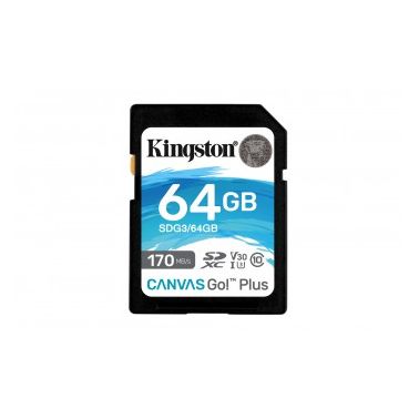 Kingston Technology Canvas Go! Plus memory card 64 GB SD Class 10 UHS-I