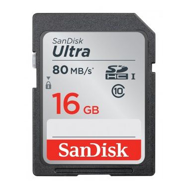 Sandisk Ultra memory card 16 GB SDHC Class 10 UHS-I