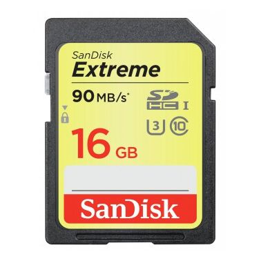 Sandisk Extreme memory card 16 GB SDHC Class 10 UHS-I