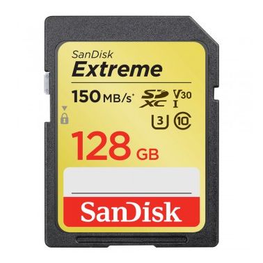 Sandisk Exrteme 128 GB memory card SDXC Class 10 UHS-I