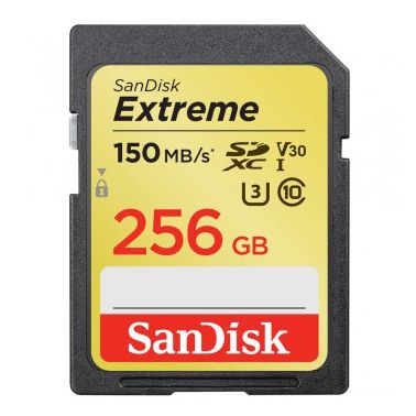 Sandisk Exrteme 256 GB memory card SDXC Class 10 UHS-I