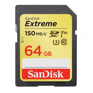 Sandisk Exrteme 64 GB memory card SDXC Class 10 UHS-I