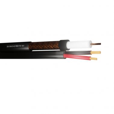 Securi-Flex SFX/59+2C-0.5-PREM-PVC-BLK-100 coaxial cable RG-59 100 m No Black