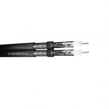 Securi-Flex SFX/RG6-TWIN-PVC-BLK-250 coaxial cable RG-6 250 m No Black