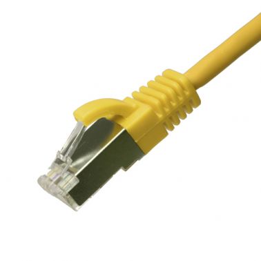 Cablenet 0.3m Cat6a RJ45 Yellow U/FTP LSOH 30AWG Slim Snagless Booted Patch Lea