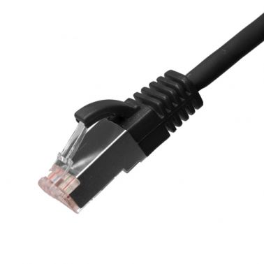 Cablenet 1.5m Cat6a RJ45 Black U/FTP LSOH 30AWG Slim Snagless Booted Patch Lead