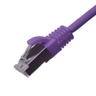 Cablenet 0.3m Cat6a RJ45 Violet U/FTP LSOH 30AWG Slim Snagless Booted Patch Lea