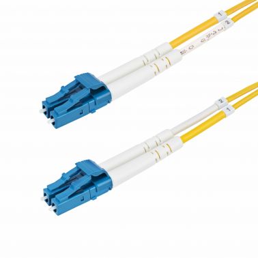 StarTech.com 1m (3.3ft) LC to LC (UPC) OS2 Single Mode Duplex Fiber Optic Cable, 9/125µm, 100G, Bend Insensitive, Low Insertion Loss, LSZH Fiber Patch Cord