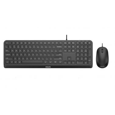 Philips 2000 series SPT6207B/21 keyboard Mouse included Universal USB QWERTY Nordic Black