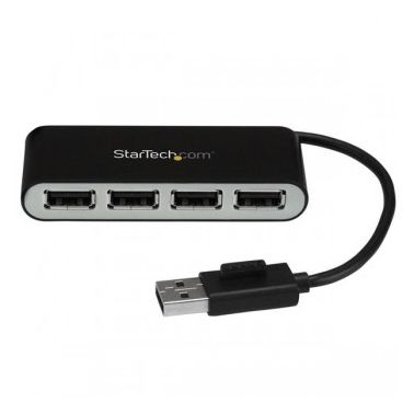 StarTech.com 4-Port Portable USB 2.0 Hub with Built-in Cable