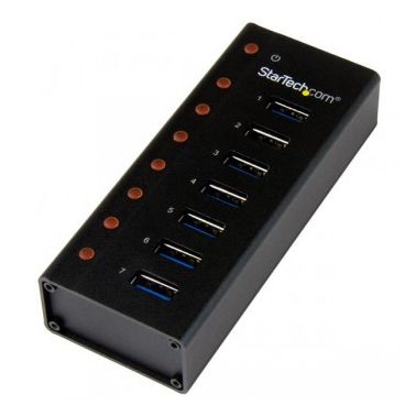 StarTech.com 7-Port USB 3.0 Hub - Desktop or Wall-Mountable Metal Enclosure