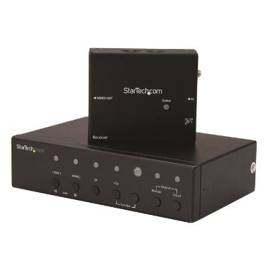 StarTech.com Multi-Input HDBaseT Extender with Built-in Switch - DisplayPort, VGA and HDMI Over CAT5