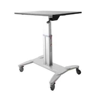 StarTech.com Mobile Standing Desk - Portable Sit Stand Ergonomic Height Adjustable Cart on Wheels - 