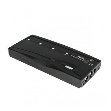 StarTech.com 4 Port Black PS/2 KVM Switch Kit with Cables