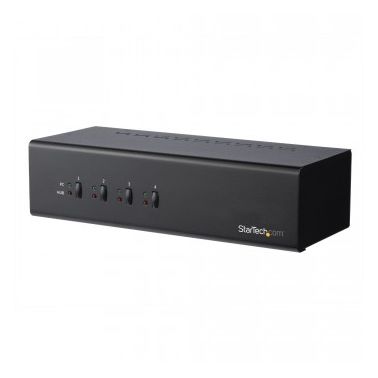 StarTech.com 4-Port Dual-Monitor Dual-Link DVI KVM Switch with USB 3.0 Hub