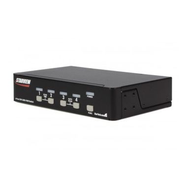 StarTech.com 4 Port StarView DVI USB with Audio KVM switch Black