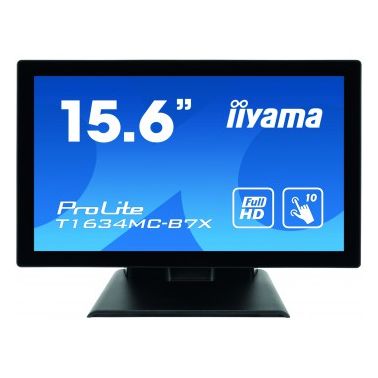 iiyama ProLite T1634MC-B7X touch screen monitor 39.6 cm (15.6") 1920 x 1080 pixels Black Multi-touch Multi-user