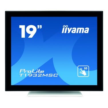 iiyama ProLite T1932MSC-W5AG touch screen monitor 48.3 cm (19") 1280 x 1024 pixels Black,White Multi-touch Multi-user