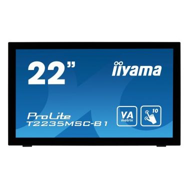 iiyama ProLite T2235MSC touch screen monitor 54.6 cm (21.5") 1920 x 1080 pixels Black Multi-touch Tabletop