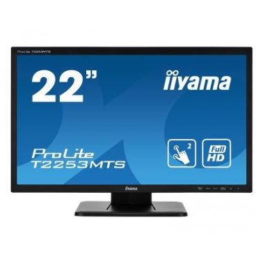 iiyama ProLite T2253MTS-B1 touch screen monitor 54.6 cm (21.5") 1920 x 1080 pixels Black Dual-touch Tabletop