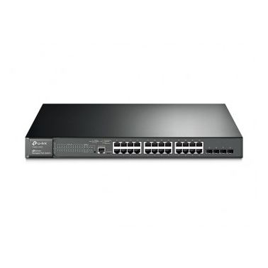 TP-LINK T2600G-28MPS (TL-SG3424P) Managed L2 Gigabit Ethernet (10/100/1000) Black 1U Power over Ethernet (PoE)