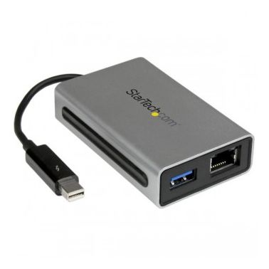 StarTech.com Thunderbolt to Gigabit Ethernet plus USB 3.0 - Thunderbolt Adapter