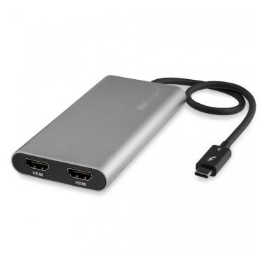 StarTech.com Thunderbolt 3 to Dual HDMI Adapter - 4K 60Hz - Mac and Windows Compatible