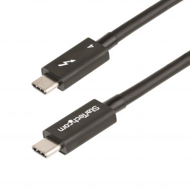 StarTech.com 3ft (1m) Thunderbolt 4 Cable - 40Gbps - 100W PD - 4K/8K Video - Intel-Certified Thunderbolt Cable - Compatible w/ USB4/Thunderbolt 3/USB 3.2/USB Type-C/DisplayPort