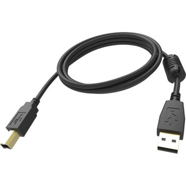 Vision TC 3MUSB/BL USB cable 3 m USB 2.0 USB A USB B Black