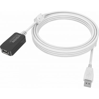 Vision TC 5MUSBEXT+ USB cable 5 m USB 2.0 USB A White