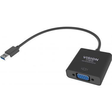 Vision TC-USBVGA USB graphics adapter 1920 x 1080 pixels Black
