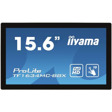 iiyama ProLite TF1634MC-B8X computer monitor 39.6 cm (15.6") 1920 x 1080 pixels Full HD LED Touchscreen Multi-user Black