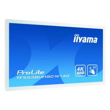 iiyama ProLite TF5538UHSC-W2AG touch screen monitor 139.7 cm (55") 3840 x 2160 pixels White Multi-touch Multi-user