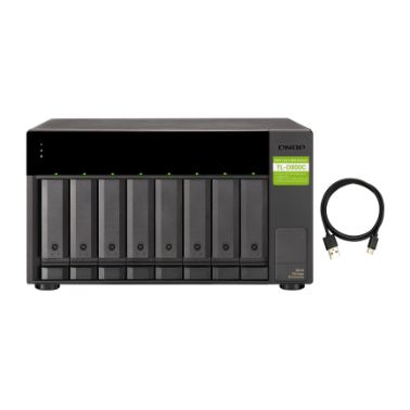 QNAP TL-D800C storage drive enclosure 2.5/3.5" HDD/SSD enclosure Black