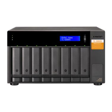 QNAP TL-D800S HDD/SSD enclosure Black 2.5/3.5"