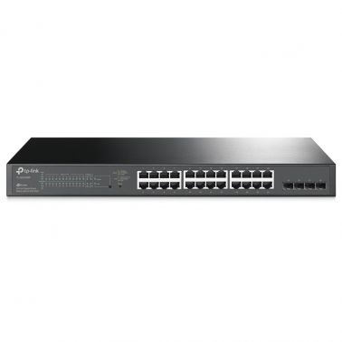 TP-LINK 24 PORT + 4 SFP GIGABIT PoE+ R/M SMART SWITCH - 250W