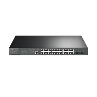 TP-LINK JetStream 24-Port Gigabit and 4-Port 10GE SFP+ L2+ Managed Switch with 24-Port PoE+